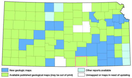 Index map of Kansas showing status of geologic mapping, 2003