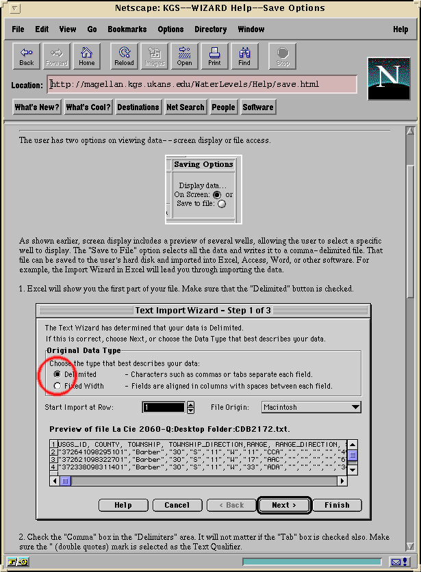 Retreiving data by Web.