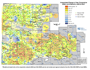 Map of preliminary water level results