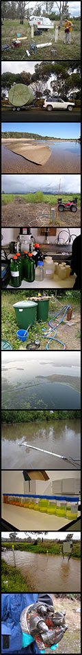 Photos of Dr. Batlle-Aguillar at work.