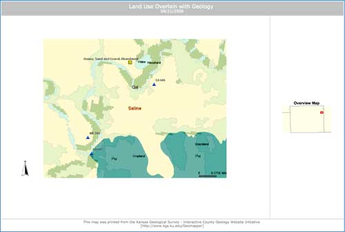 Sample map formatted for printing.