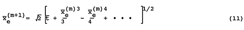 equation 11 solving for lowest power of X bar of e.