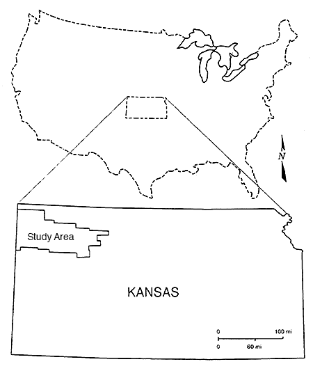 Study area in NW Kansas.