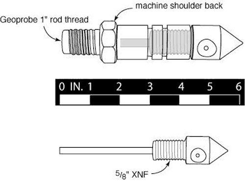 Drawing of components shown in photo.