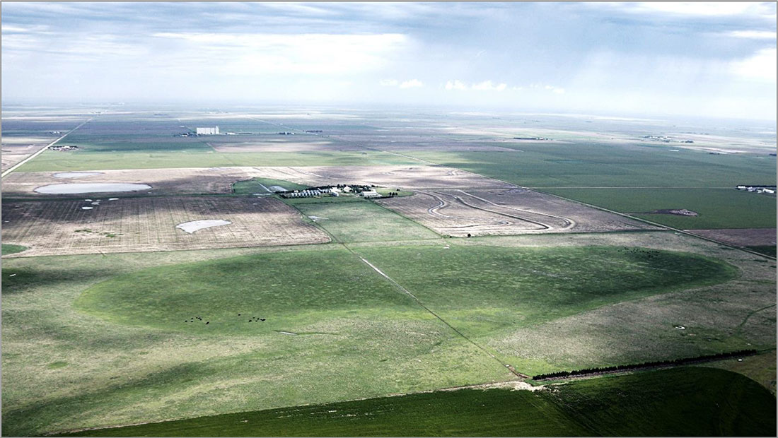 Aerial view north of the Ehmke playa.