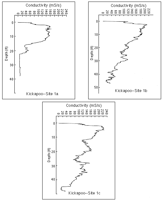 Three conductivity logs