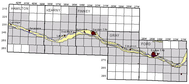 Location of the area of the Upper Arkansas River Corridor Study within the 5-county region.