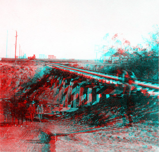 1867 Photo of trestle over Muddy Creek, Abilene, Kansas