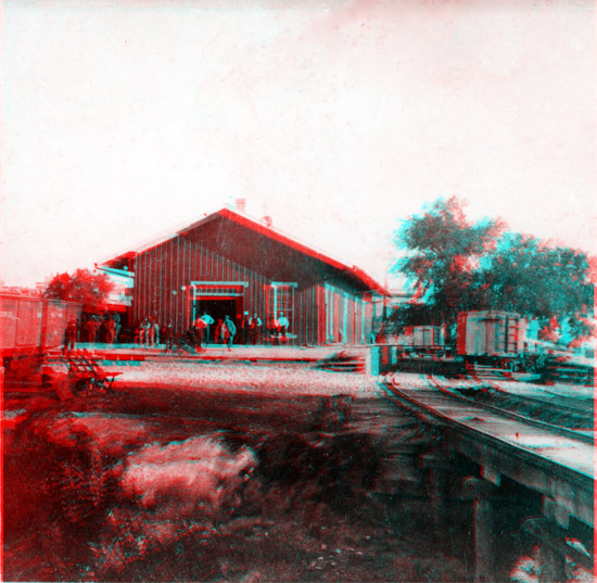 1867 Photo of Leavenworth depot
