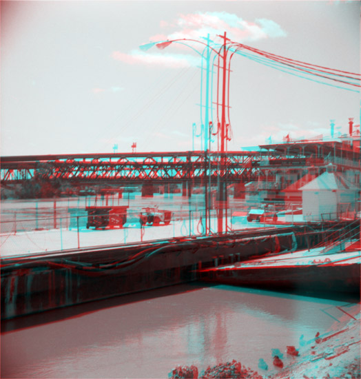 Railroad and highway bridges over Kansas River