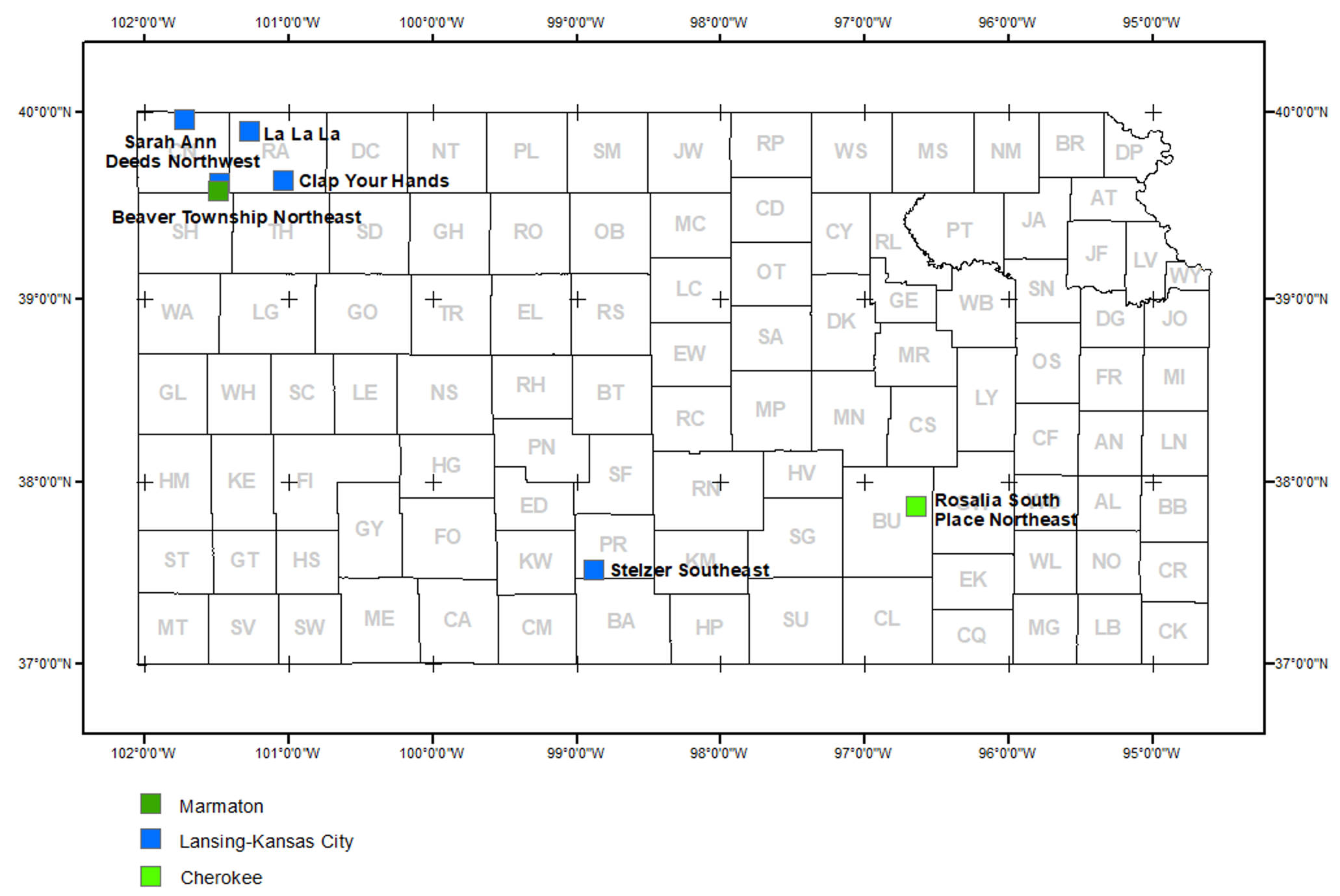 Map shows location of wells in new field discoveries, April through May 2023