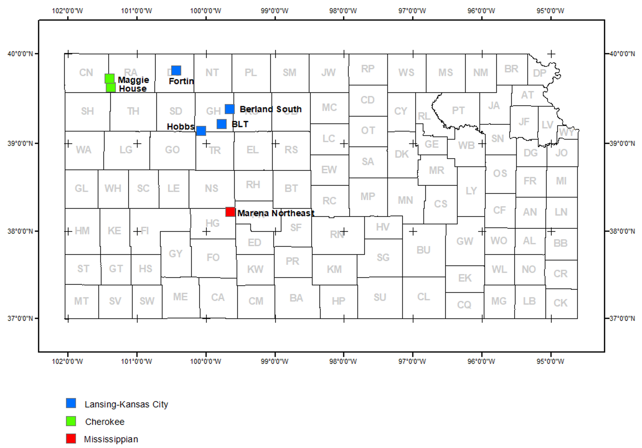 Locations of new field discoveries, August 2023