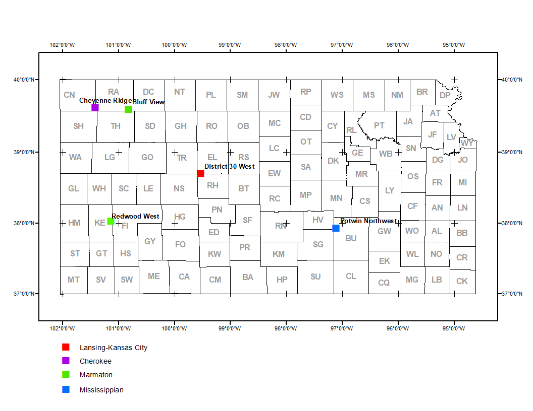 Map shows location of wells in new field discoveries, January 2020