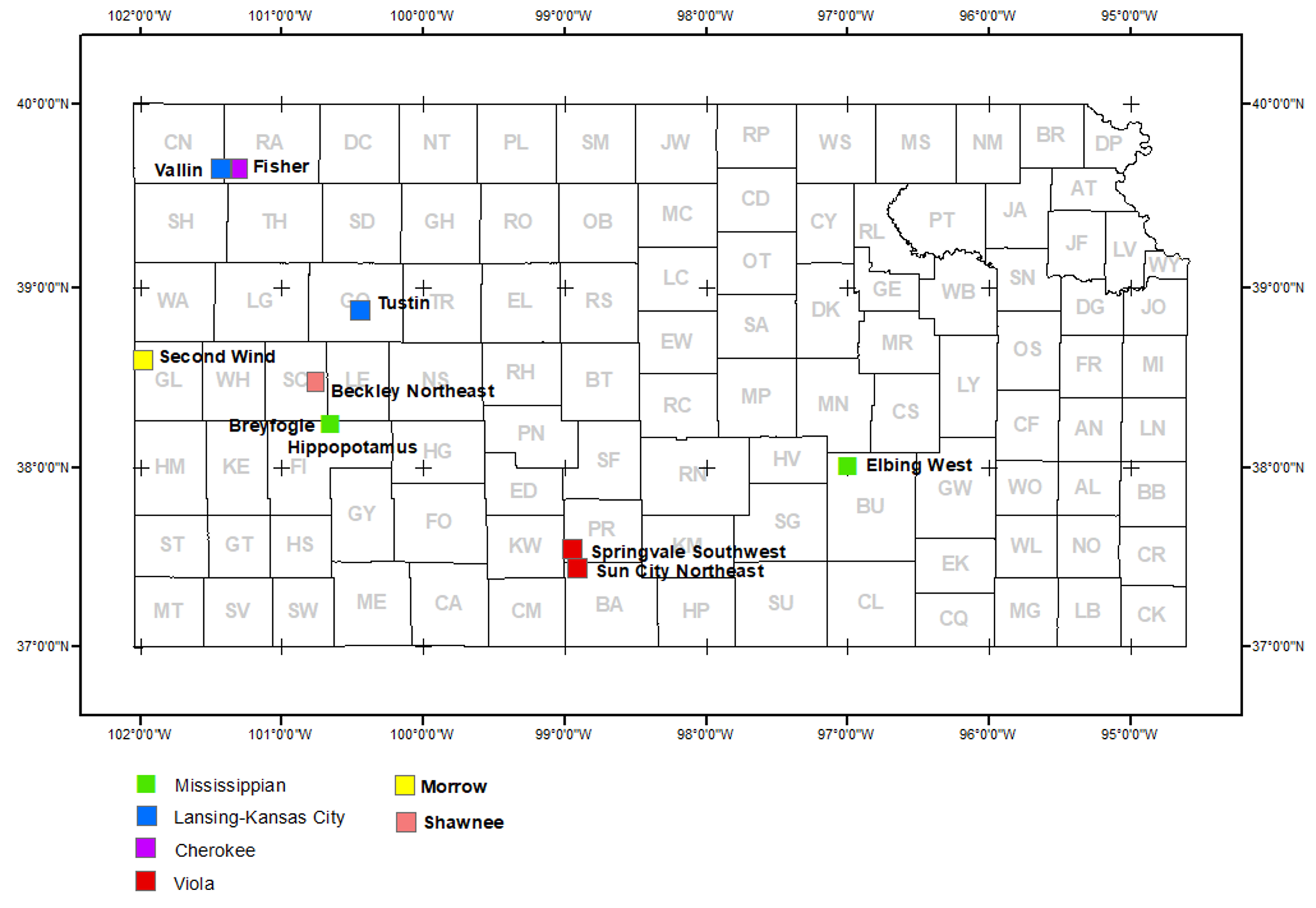 Locations of new field discoveries, September and October 2023