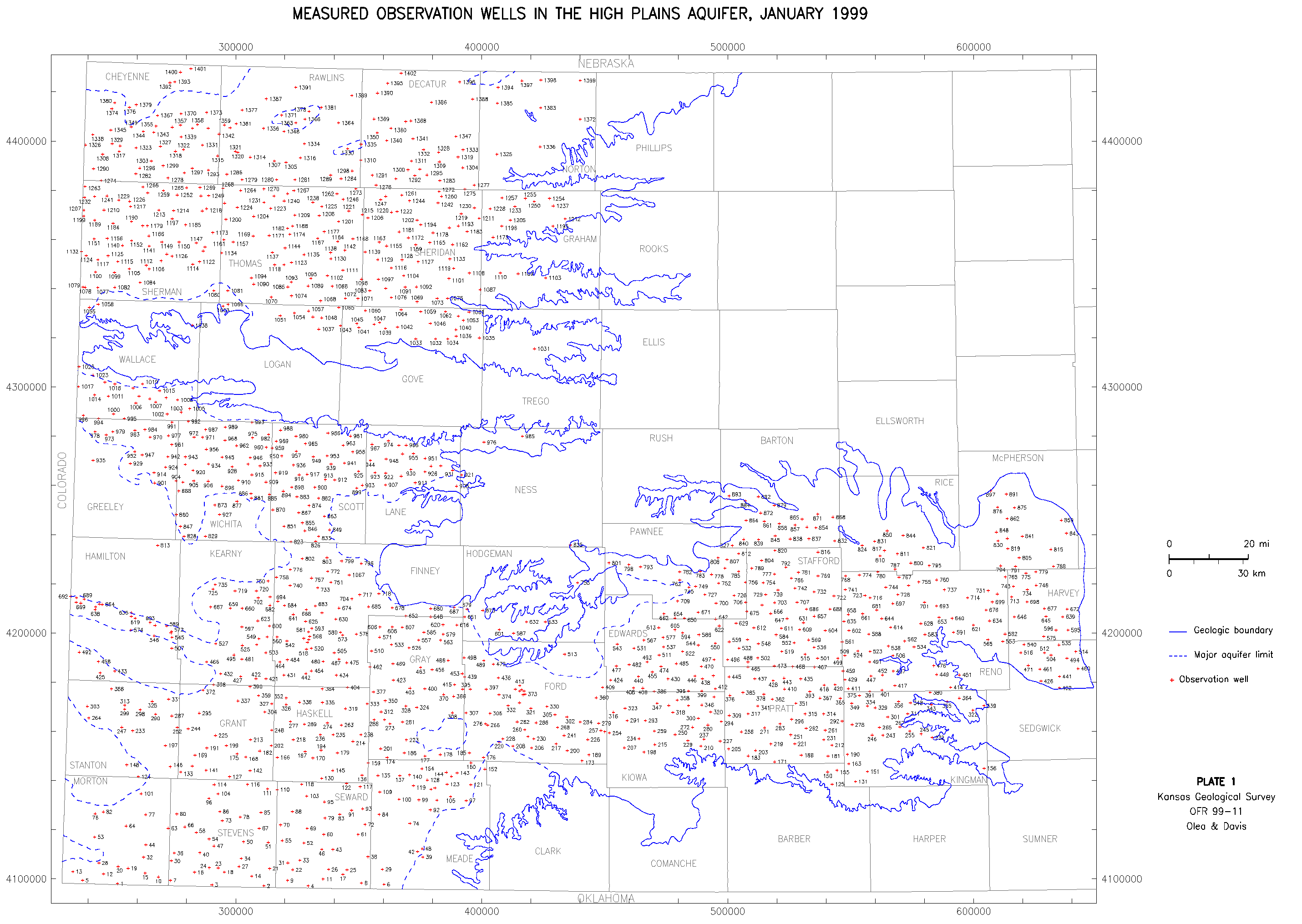 large map observation wells