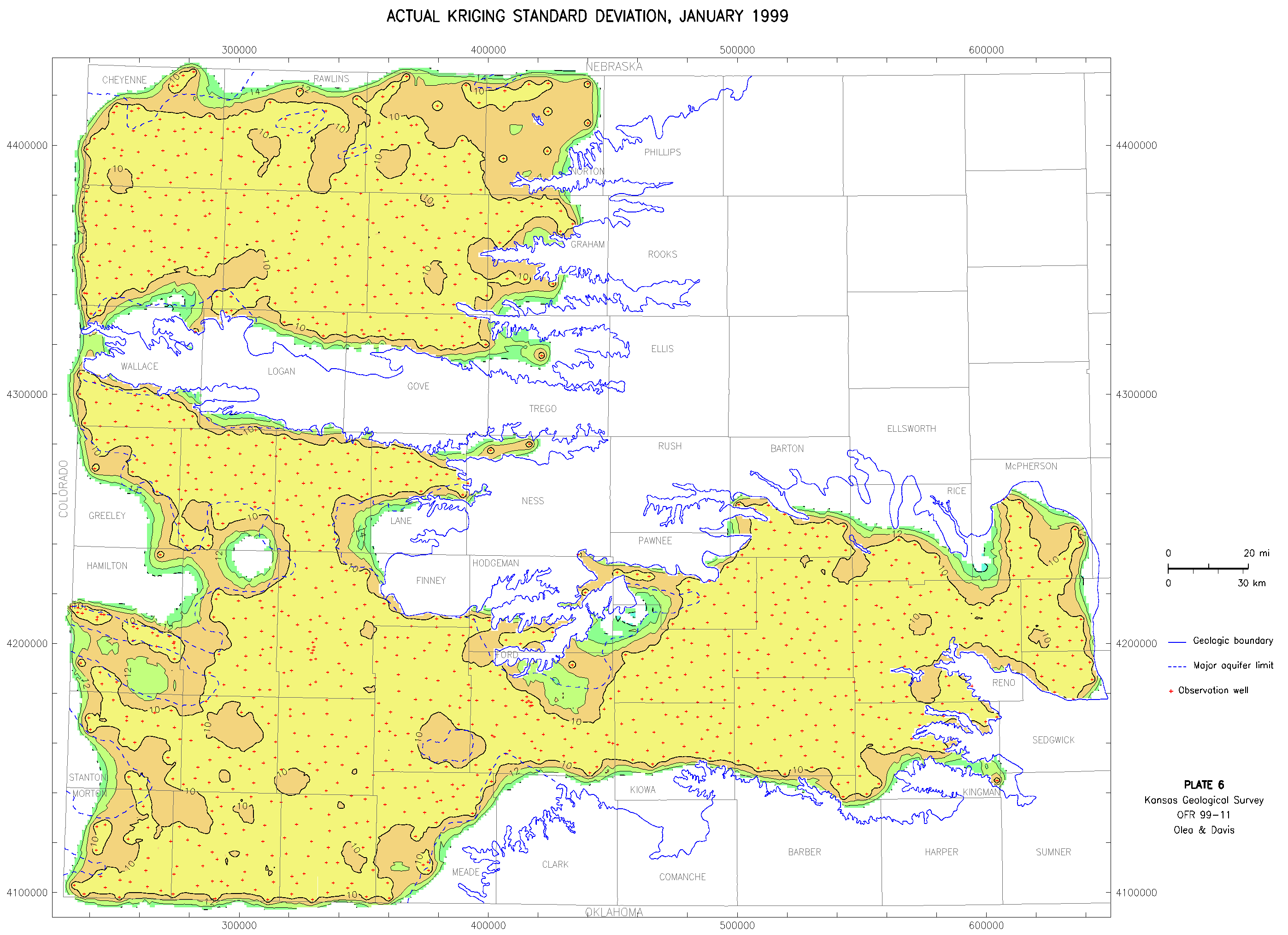 Kriging Standard Deviation