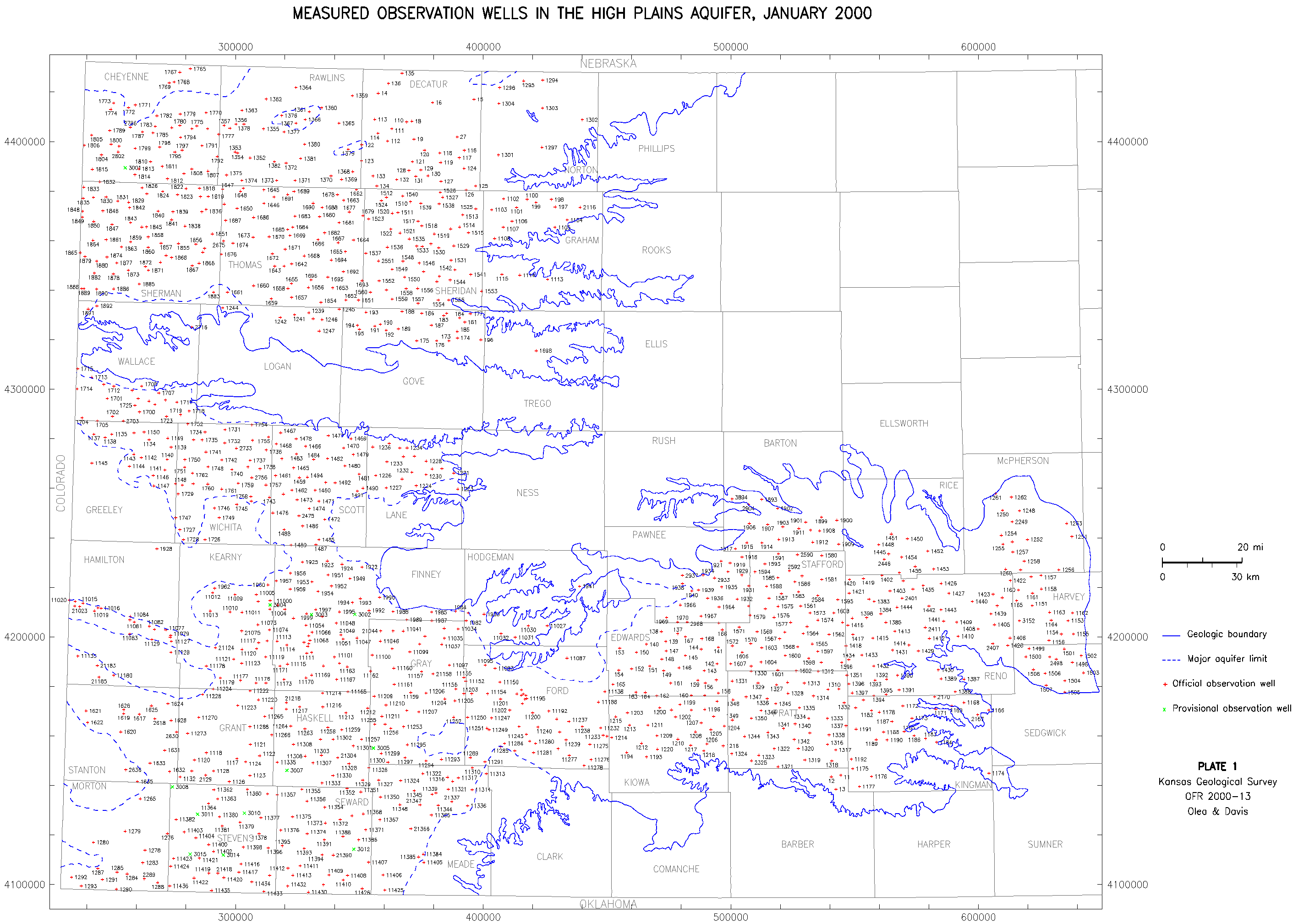 large map observation wells