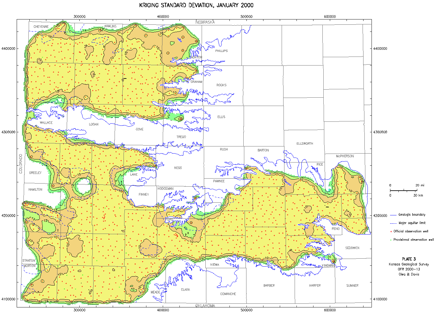 Kriging Standard Deviation