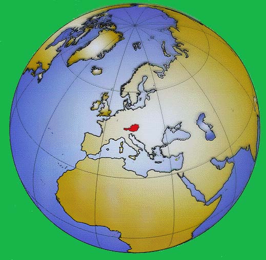 Earth highlighting Austria