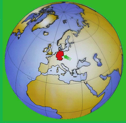 Earth highlighting Germany