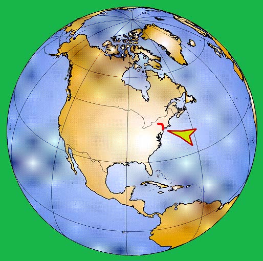 Earth showing Hudson River, New York