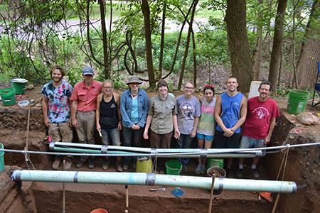 Odyssey crew and participants from Missouri State University and Washburn University at the Spring Valley site.