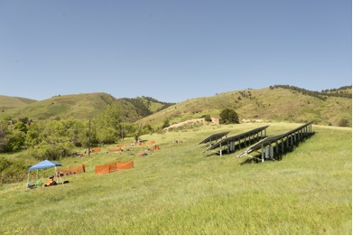 Excavations at Magic Mountain located within the city of Golden, Colorado, in the foothills of the Rocky Mountains.