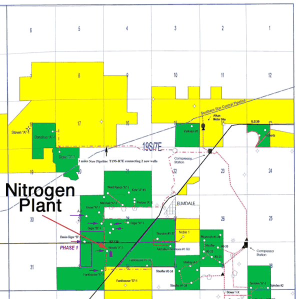 Plant is located in sec. 33, T 19 S., R. 7 E.