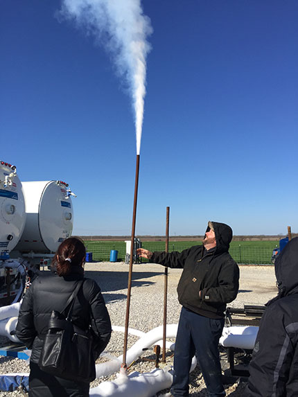 Testing the pressure bleed-off valves.