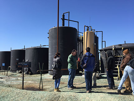 One of two tank batteries that collected produced fluids from Wellington Field wells.