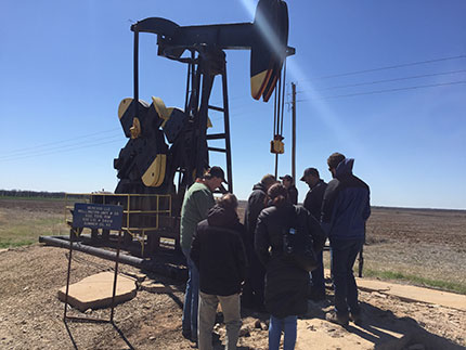 Team observes measurements being taken at unit #35.