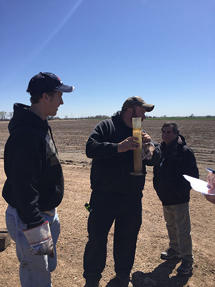 Explaining the methodology to determine oil cut at unit #35.