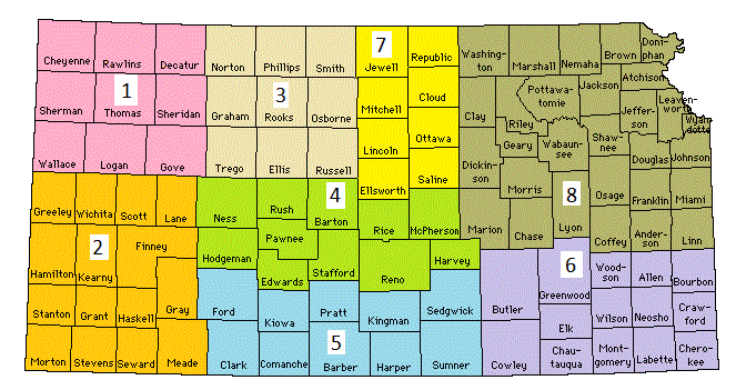 counties of Kansas--click to view type log summary for county