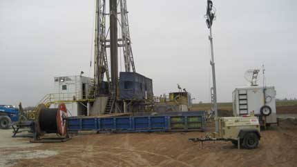 Rig pulling core.