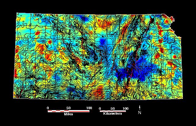 Smaller magnetic map of Kansas