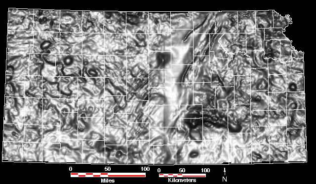Smaller magnetic map of Kansas