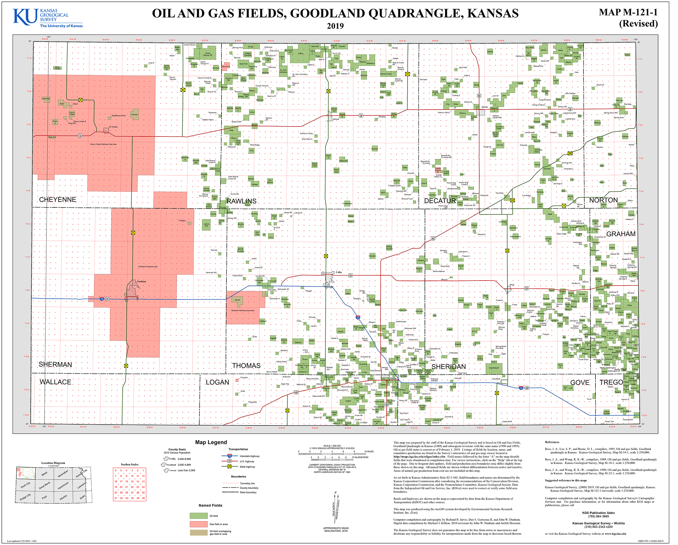 Goodland quadrangle oil and gas fields