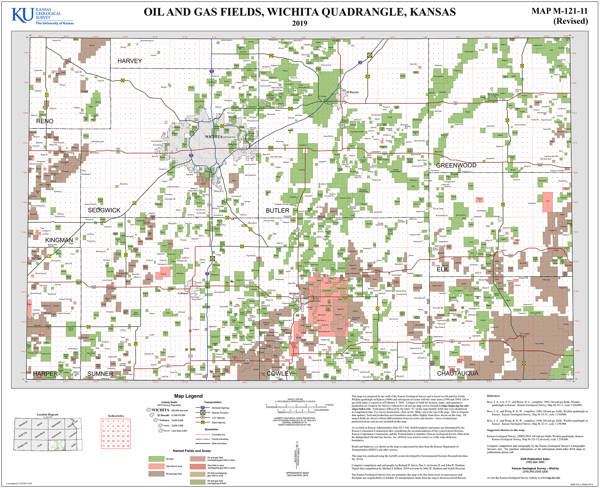 Wichita quadrangle oil and gas fields