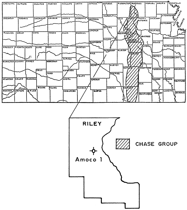 Riley County is location in NE Kansas at northern end of Chase Group outcrop zone.