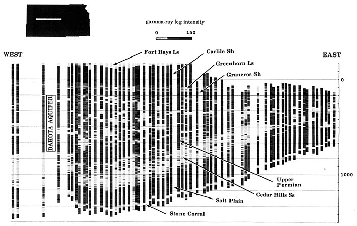 Gray-scale plot of gamma-ray cross section.