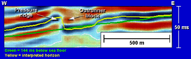 interpreted seismic profile