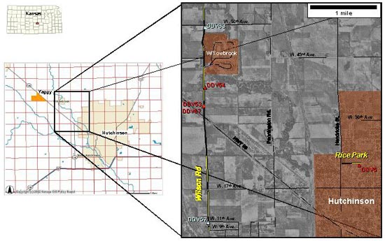 seismic lines are west of Hutchinson