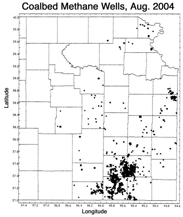 Majority of wells in Montgomery, Wilson, and Neosho counties