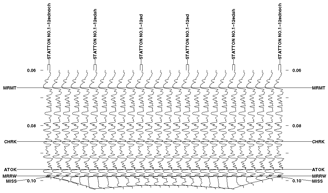 black and white seismic plot