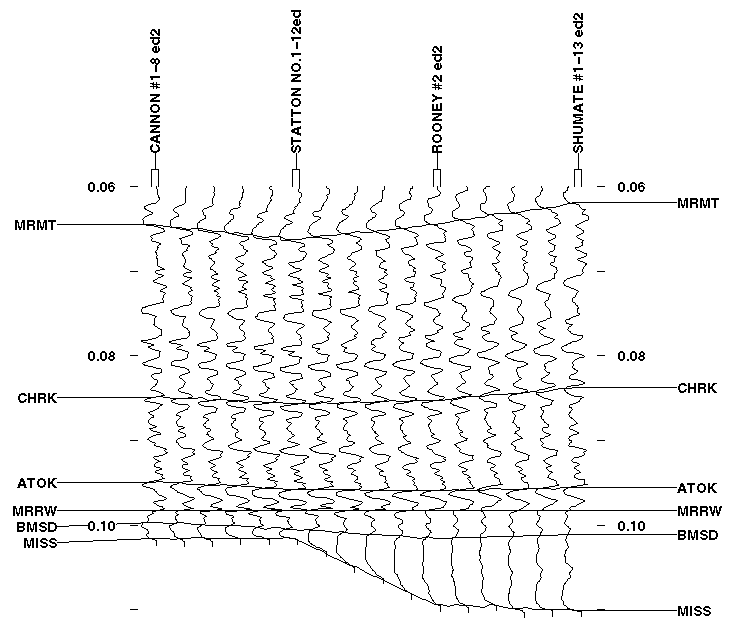 black and white seismic plot