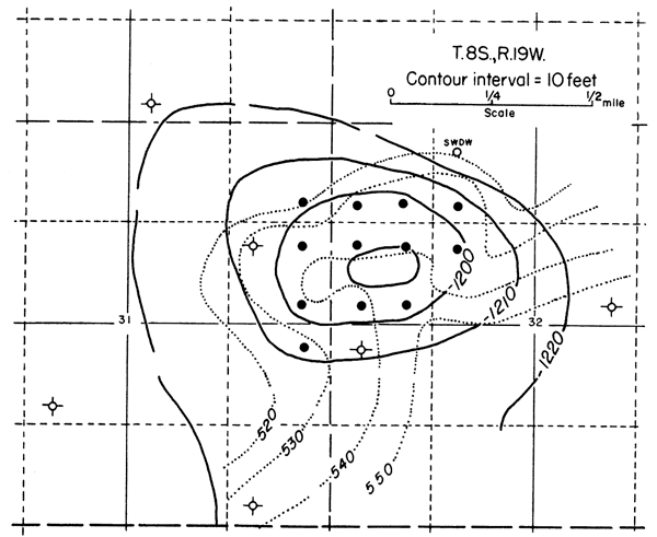 Structure map of Hayden field.