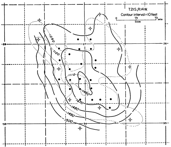 Structure map of Hickman field.