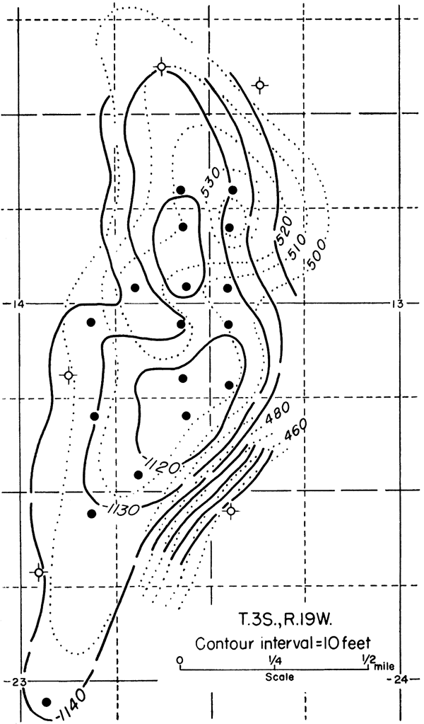 Structure map of Stuttgart field.