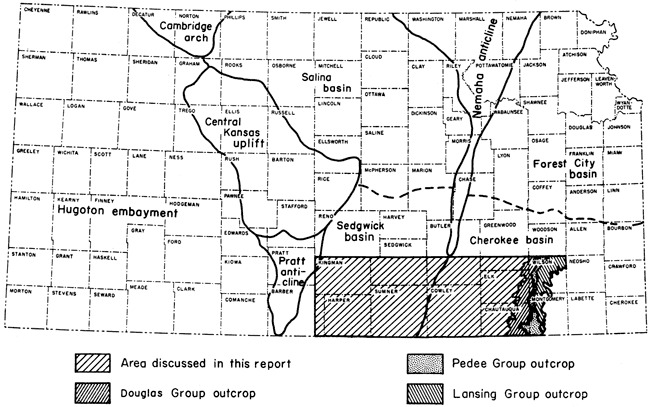 Area of report goes from Kingman and Haper countis in the west to Wilson and Montgomery in the east.