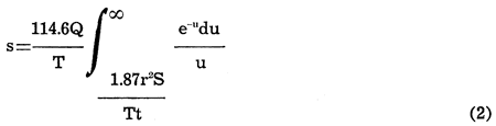 Theis equation 2.